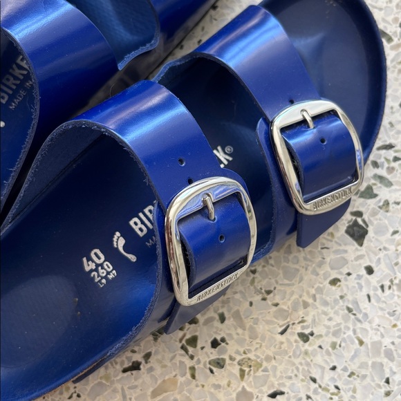 Birkenstock Cobalt Blue Big Buckle Sandals - Picture 2 of 7